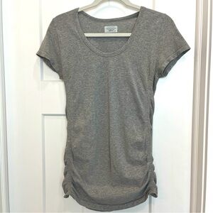 Athleta Women's Organic Cotton Nylon Spandex Top Gray Casual Size Medium